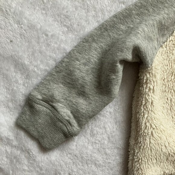 Baby Gap 6-12M Grey Fuzzy Bear Sherpa Sweatshirt VGUC Baby Neutral - Picture 12 of 16